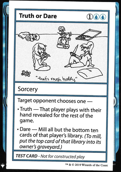 Truth or Dare, Mystery Booster Playtest Cards 2019 #32, Magic: The Gathering card