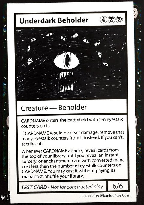 Underdark Beholder, Mystery Booster Playtest Cards 2019 #49, Magic: The Gathering card