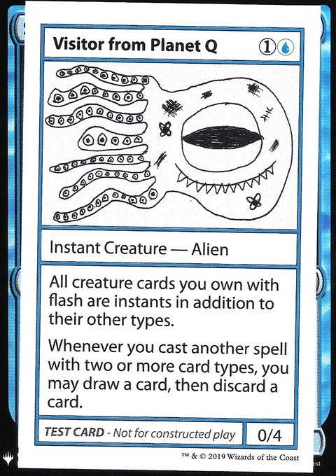 Visitor from Planet Q, Mystery Booster Playtest Cards 2019 #33, Magic: The Gathering card
