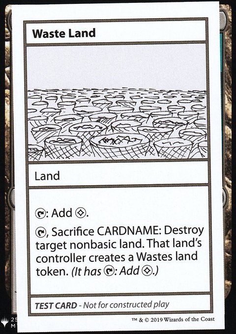 Waste Land, Mystery Booster Playtest Cards 2019 #121, Magic: The Gathering card