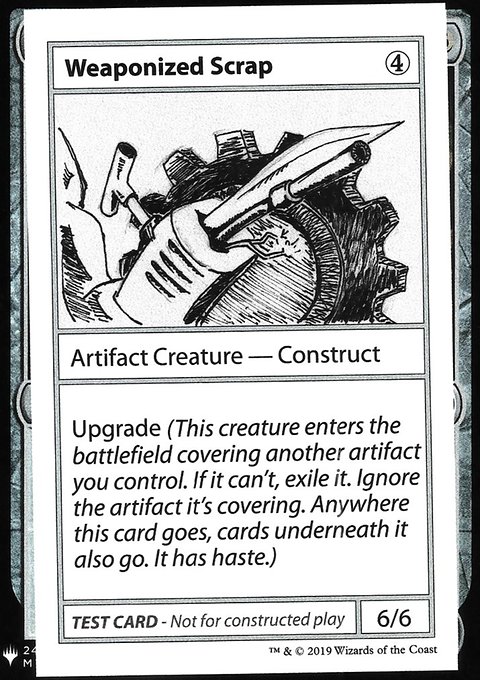 Weaponized Scrap, Mystery Booster Playtest Cards 2019 #111, Magic: The Gathering card
