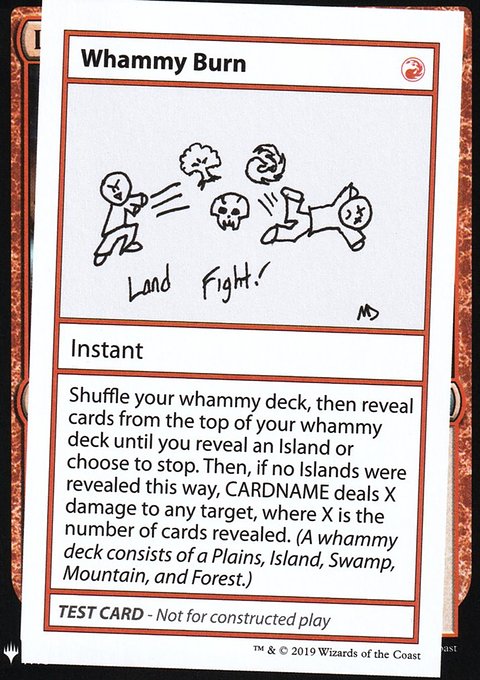 Whammy Burn, Mystery Booster Playtest Cards 2019 #70, Magic: The Gathering card