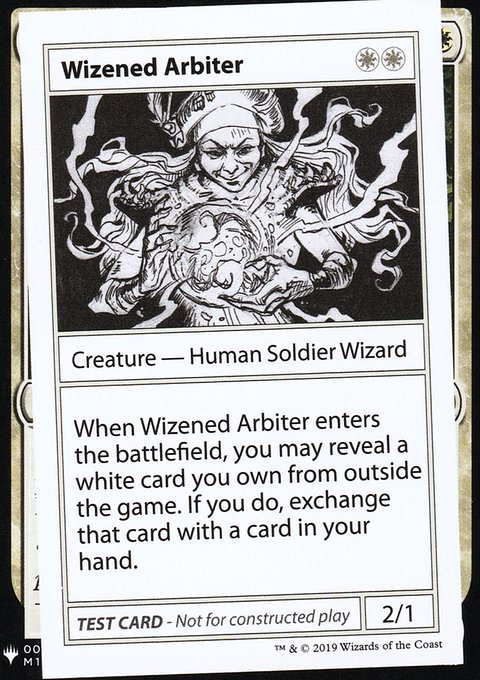 Wizened Arbiter, Mystery Booster Playtest Cards 2019 #14, Magic: The Gathering card