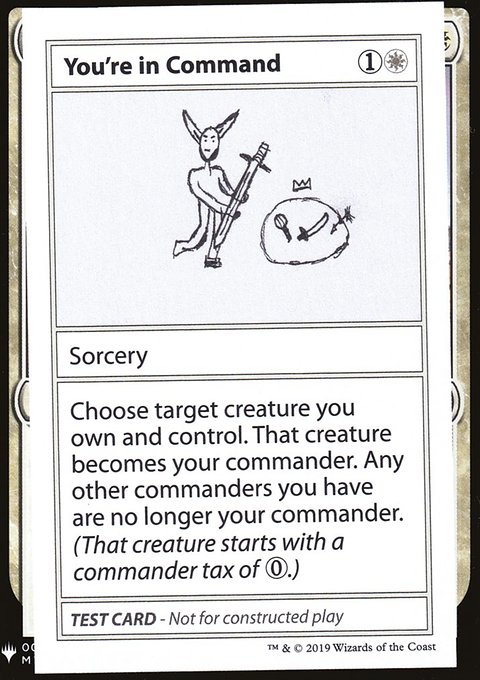 You're in Command, Mystery Booster Playtest Cards 2019 #15, Magic: The Gathering card