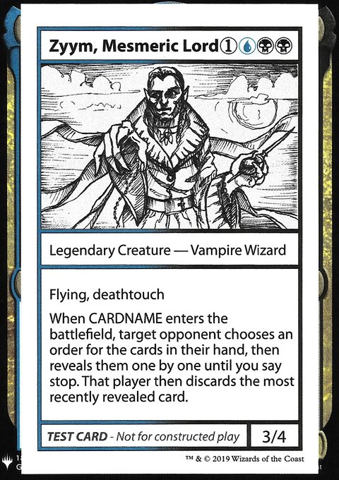 Zyym, Mesmeric Lord, Mystery Booster Playtest Cards 2019 #104, Magic: The Gathering card