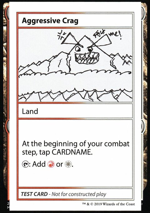 Aggressive Crag, Mystery Booster Playtest Cards 2021 #112, Magic: The Gathering card