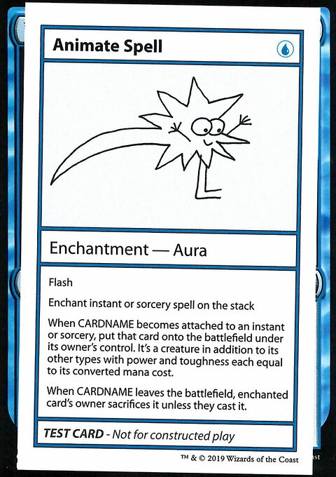 Animate Spell, Mystery Booster Playtest Cards 2021 #16, Magic: The Gathering card