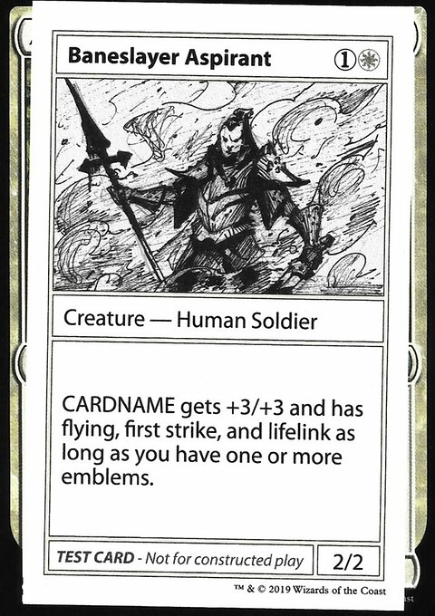 Baneslayer Aspirant, Mystery Booster Playtest Cards 2021 #3, Magic: The Gathering card