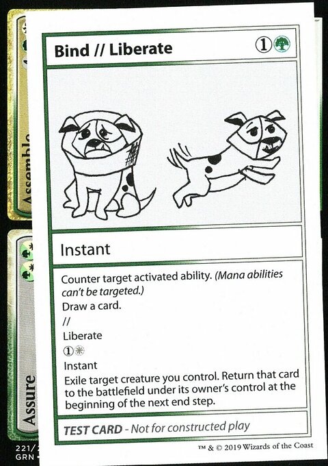 Bind // Liberate, Mystery Booster Playtest Cards 2021 #88, Magic: The Gathering card