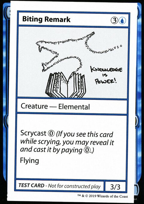 Biting Remark, Mystery Booster Playtest Cards 2021 #17, Magic: The Gathering card