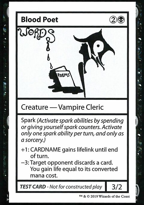 Blood Poet, Mystery Booster Playtest Cards 2021 #34, Magic: The Gathering card