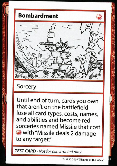 Bombardment, Mystery Booster Playtest Cards 2021 #53, Magic: The Gathering card