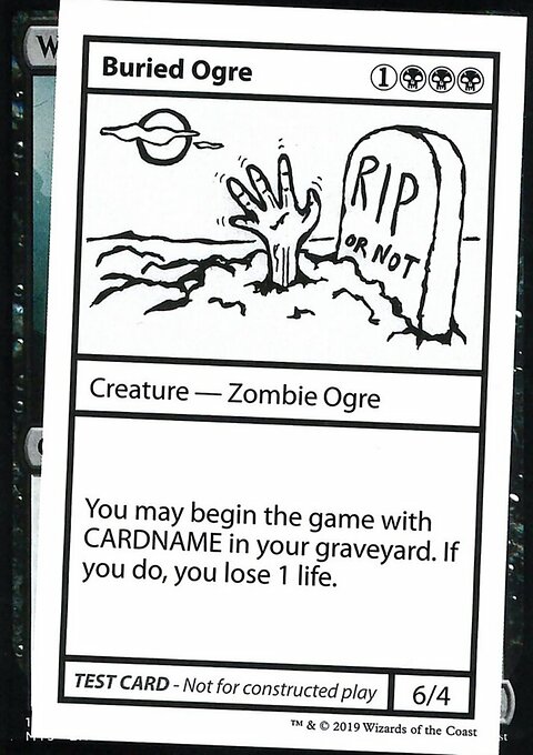 Buried Ogre, Mystery Booster Playtest Cards 2021 #36, Magic: The Gathering card
