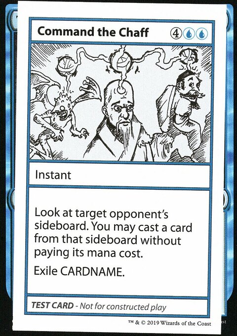 Command the Chaff, Mystery Booster Playtest Cards 2021 #18, Magic: The Gathering card
