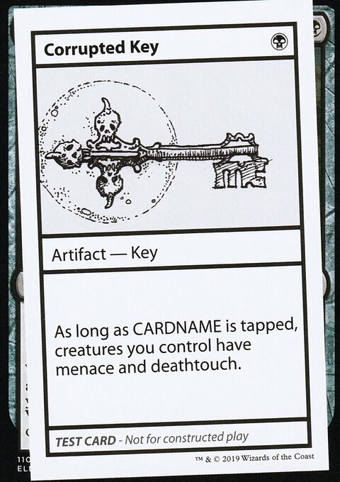 Corrupted Key, Mystery Booster Playtest Cards 2021 #39, Magic: The Gathering card