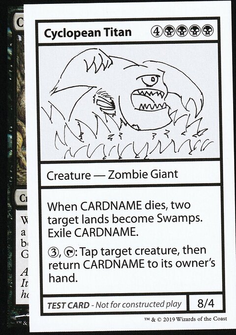 Cyclopean Titan, Mystery Booster Playtest Cards 2021 #40, Magic: The Gathering card