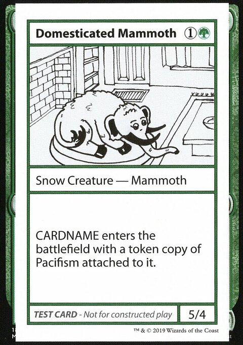 Domesticated Mammoth, Mystery Booster Playtest Cards 2021 #72, Magic: The Gathering card
