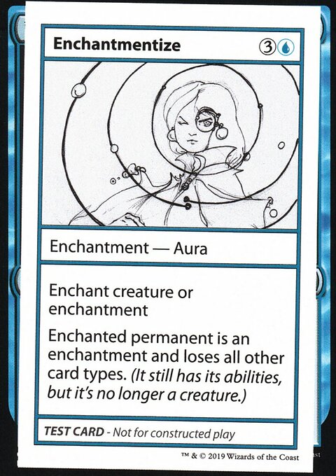 Enchantmentize, Mystery Booster Playtest Cards 2021 #21, Magic: The Gathering card
