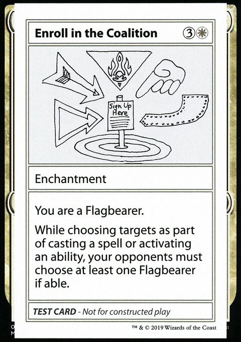 Enroll in the Coalition, Mystery Booster Playtest Cards 2021 #4, Magic: The Gathering card