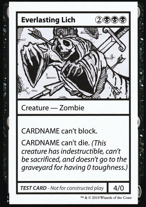 Everlasting Lich, Mystery Booster Playtest Cards 2021 #41, Magic: The Gathering card
