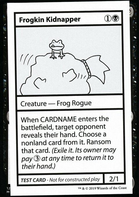 Frogkin Kidnapper, Mystery Booster Playtest Cards 2021 #42, Magic: The Gathering card