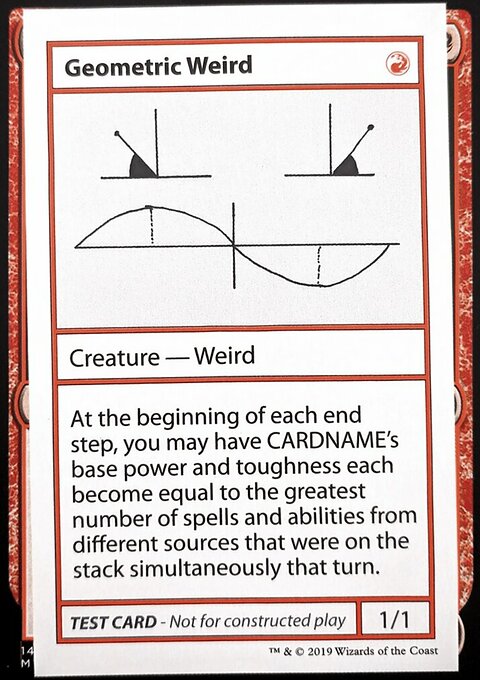 Geometric Weird, Mystery Booster Playtest Cards 2021 #69, Magic: The Gathering card