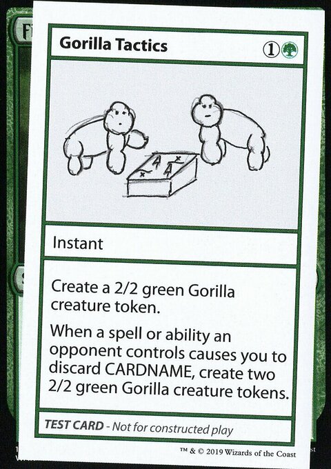 Gorilla Tactics, Mystery Booster Playtest Cards 2021 #76, Magic: The Gathering card