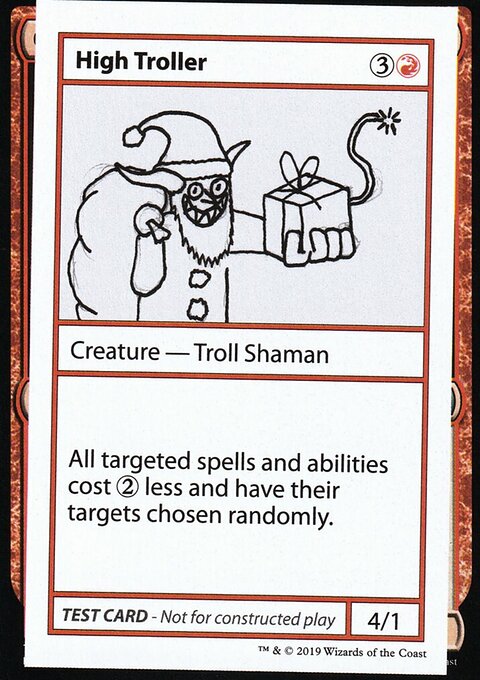 High Troller, Mystery Booster Playtest Cards 2021 #54, Magic: The Gathering card