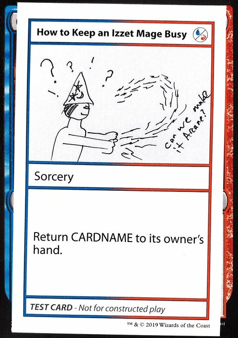 How to Keep an Izzet Mage Busy, Mystery Booster Playtest Cards 2021 #93, Magic: The Gathering card