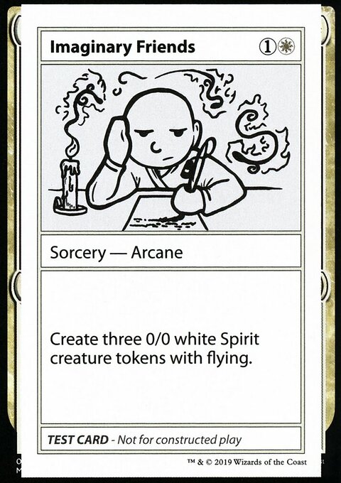 Imaginary Friends, Mystery Booster Playtest Cards 2021 #7, Magic: The Gathering card