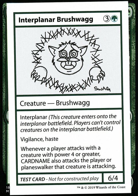 Interplanar Brushwagg, Mystery Booster Playtest Cards 2021 #79, Magic: The Gathering card