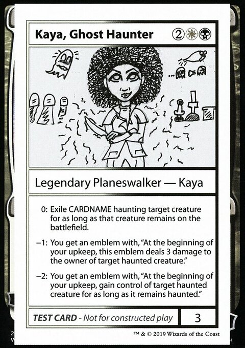 Kaya, Ghost Haunter, Mystery Booster Playtest Cards 2021 #94, Magic: The Gathering card