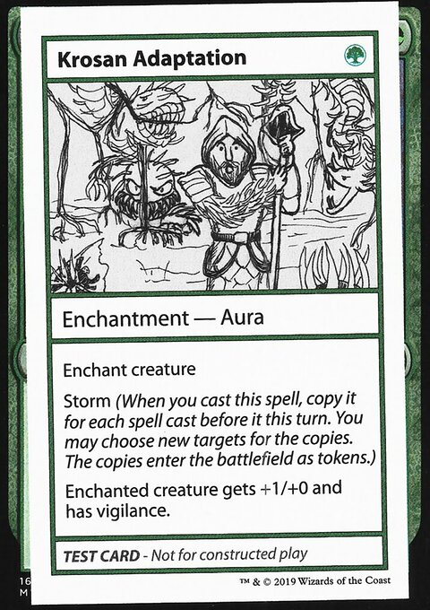 Krosan Adaptation, Mystery Booster Playtest Cards 2021 #80, Magic: The Gathering card