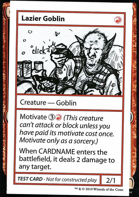 Lazier Goblin, Mystery Booster Playtest Cards 2021 #56, Magic: The Gathering card
