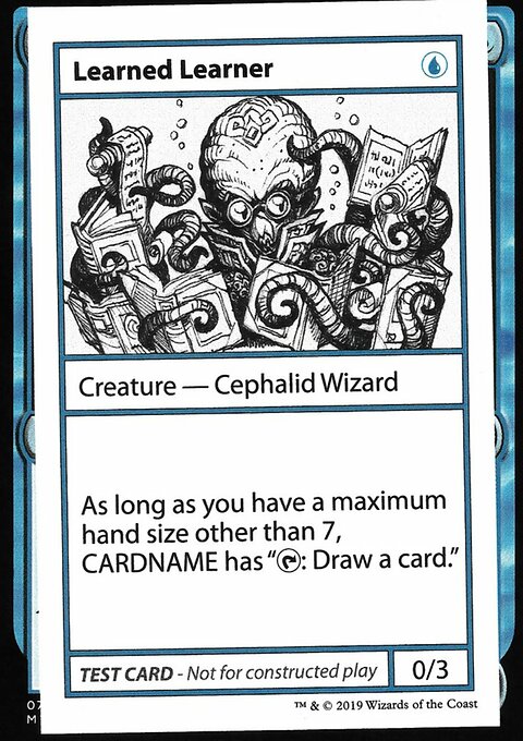 Learned Learner, Mystery Booster Playtest Cards 2021 #25, Magic: The Gathering card