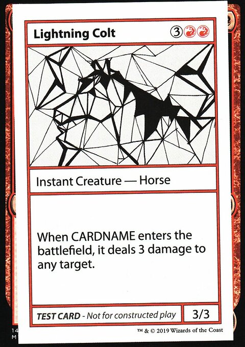 Lightning Colt, Mystery Booster Playtest Cards 2021 #57, Magic: The Gathering card