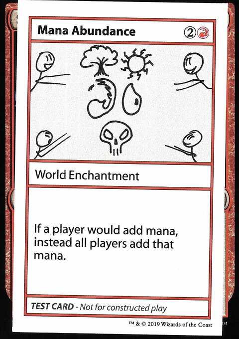 Mana Abundance, Mystery Booster Playtest Cards 2021 #58, Magic: The Gathering card