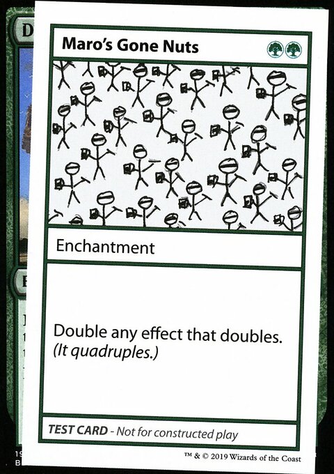 Maro's Gone Nuts, Mystery Booster Playtest Cards 2021 #81, Magic: The Gathering card