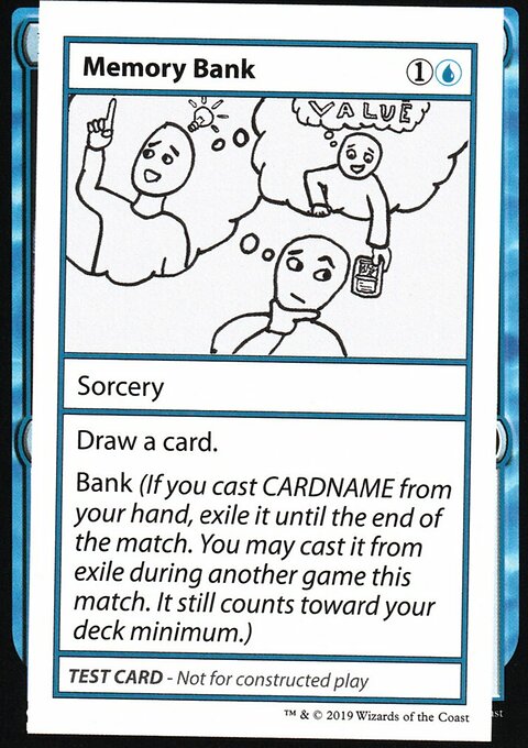 Memory Bank, Mystery Booster Playtest Cards 2021 #27, Magic: The Gathering card