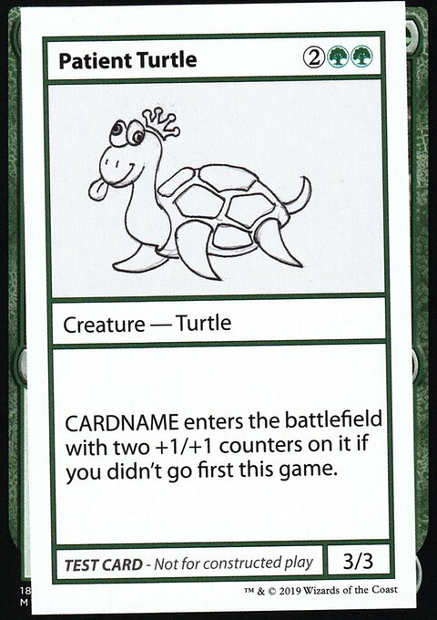 Patient Turtle, Mystery Booster Playtest Cards 2021 #82, Magic: The Gathering card