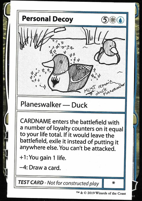 Personal Decoy, Mystery Booster Playtest Cards 2021 #96, Magic: The Gathering card