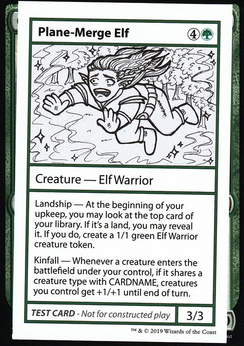 Plane-Merge Elf, Mystery Booster Playtest Cards 2021 #83, Magic: The Gathering card