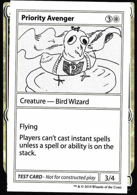 Priority Avenger, Mystery Booster Playtest Cards 2021 #9, Magic: The Gathering card