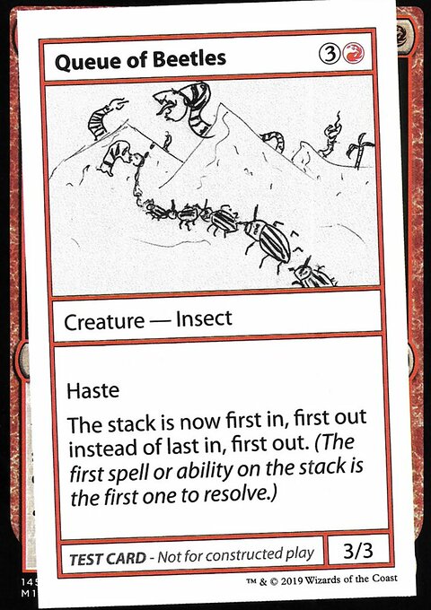 Queue of Beetles, Mystery Booster Playtest Cards 2021 #61, Magic: The Gathering card