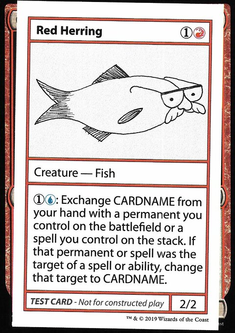 Red Herring, Mystery Booster Playtest Cards 2021 #62, Magic: The Gathering card
