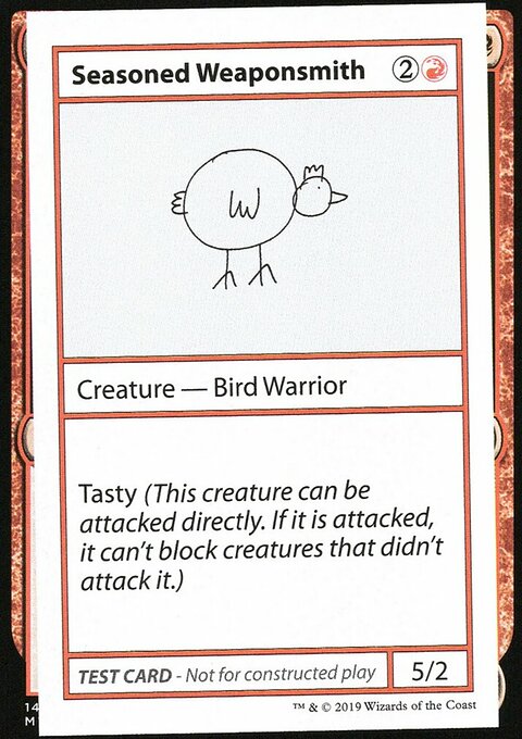 Seasoned Weaponsmith, Mystery Booster Playtest Cards 2021 #63, Magic: The Gathering card