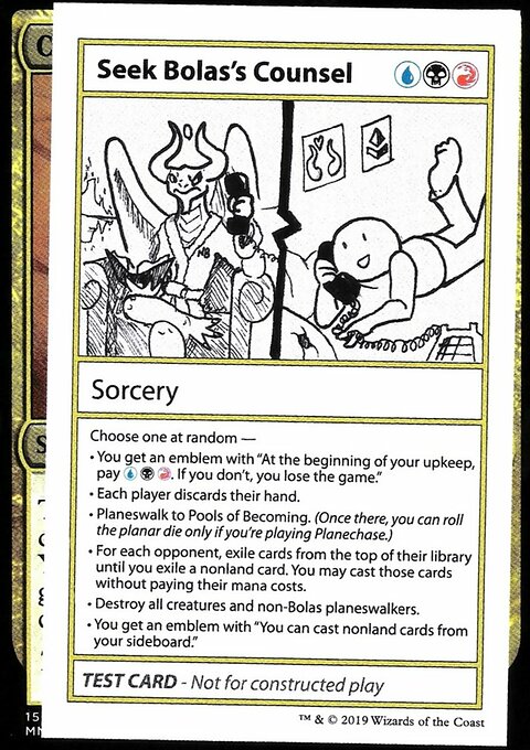 Seek Bolas's Counsel, Mystery Booster Playtest Cards 2021 #98, Magic: The Gathering card
