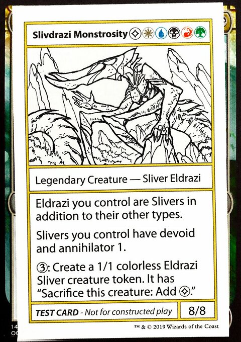 Slivdrazi Monstrosity, Mystery Booster Playtest Cards 2021 #102, Magic: The Gathering card