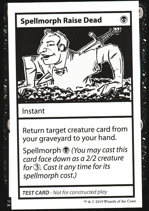 Spellmorph Raise Dead, Mystery Booster Playtest Cards 2021 #46, Magic: The Gathering card