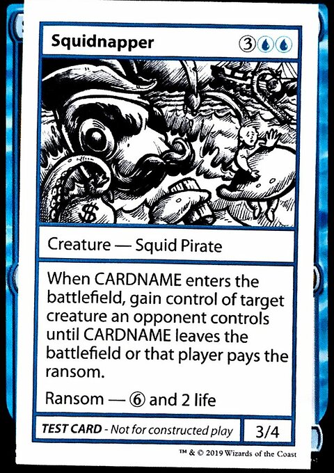 Squidnapper, Mystery Booster Playtest Cards 2021 #29, Magic: The Gathering card